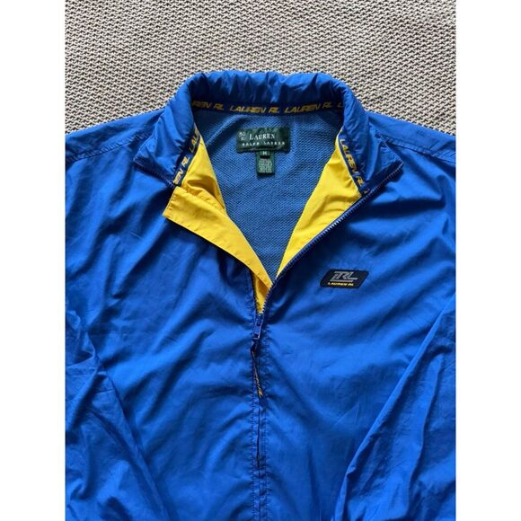 Lauren Ralph Lauren Men's Blue Full Zip Windbreaker Green Label Size Medium VTG‎ - Picture 2 of 9